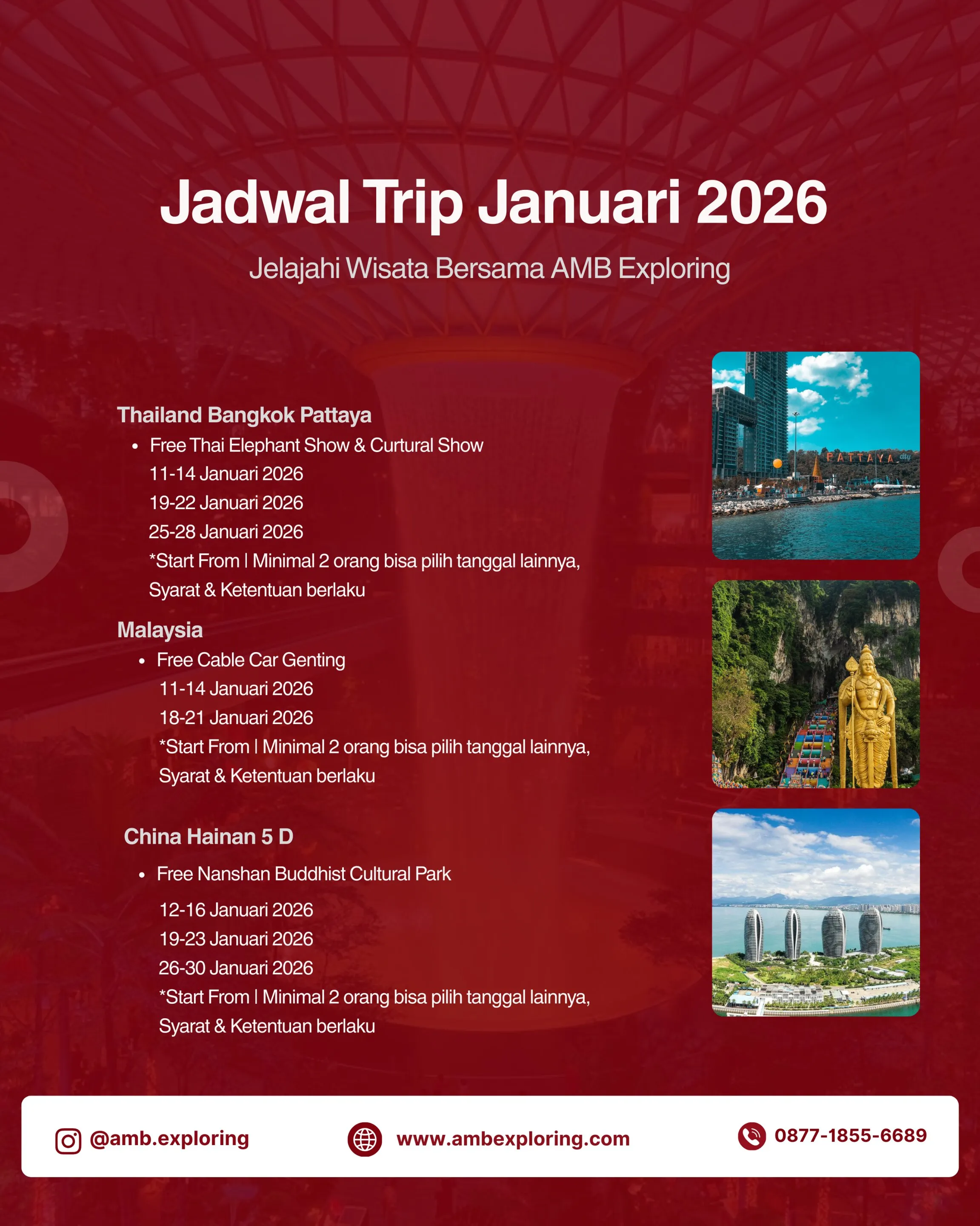 JADWAL TRIP JANUARI 2026